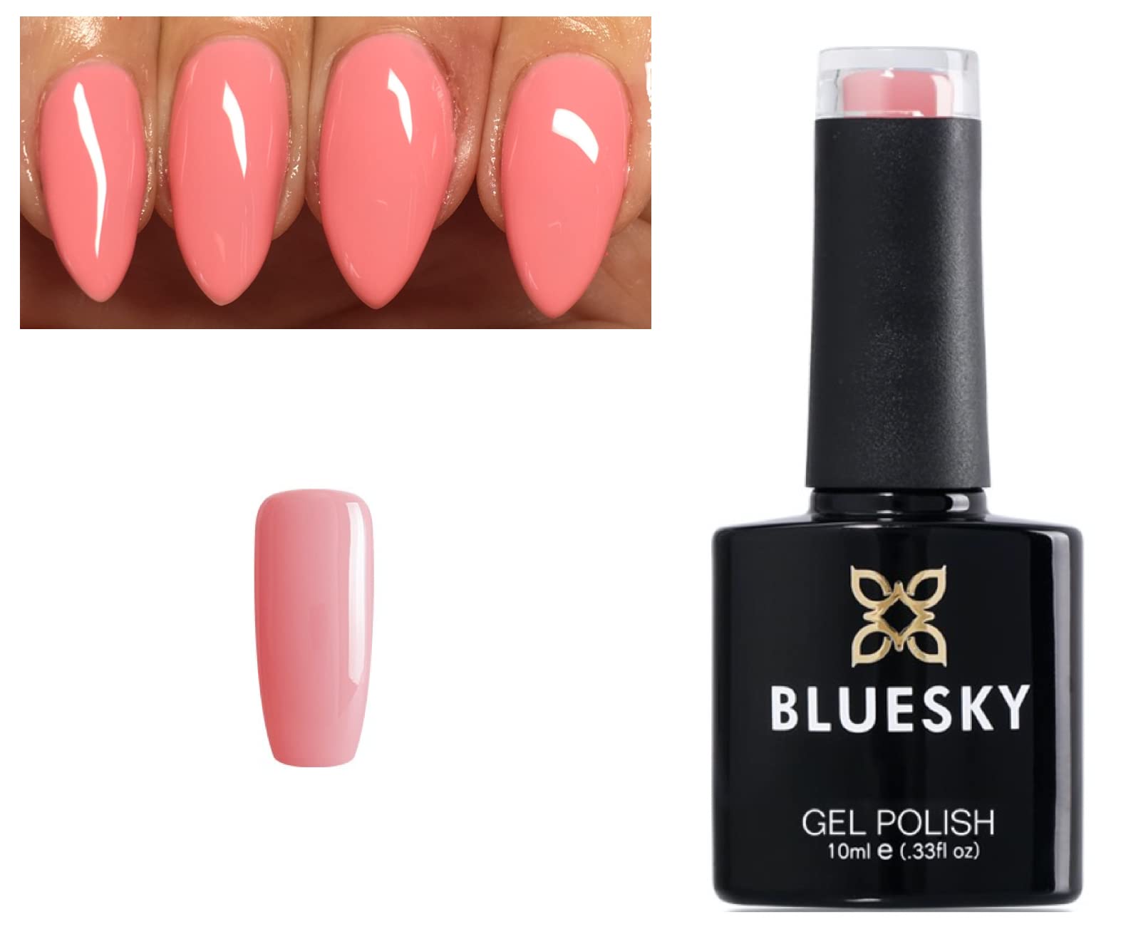 Bluesky Gel Nail Polish - Tender Pink DC035 (10ml) | Long-Lasting Light Pink UV LED Nail Lacquer for Salon-Quality Manicures at Home | Perfect for Weddings, Parties & Everyday Wear