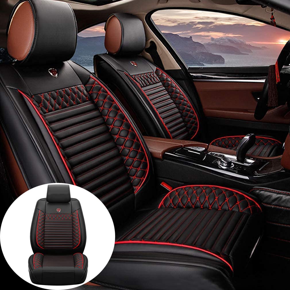 Custom Fit Honda HR-V 5-Seat All Weather Car Seat Covers - Front & Rear Leatherette Protectors | Airbag Compatible, Waterproof, Durable | Perfect for Daily Commute, Road Trips & Outdoor Adventures (Model A5001)