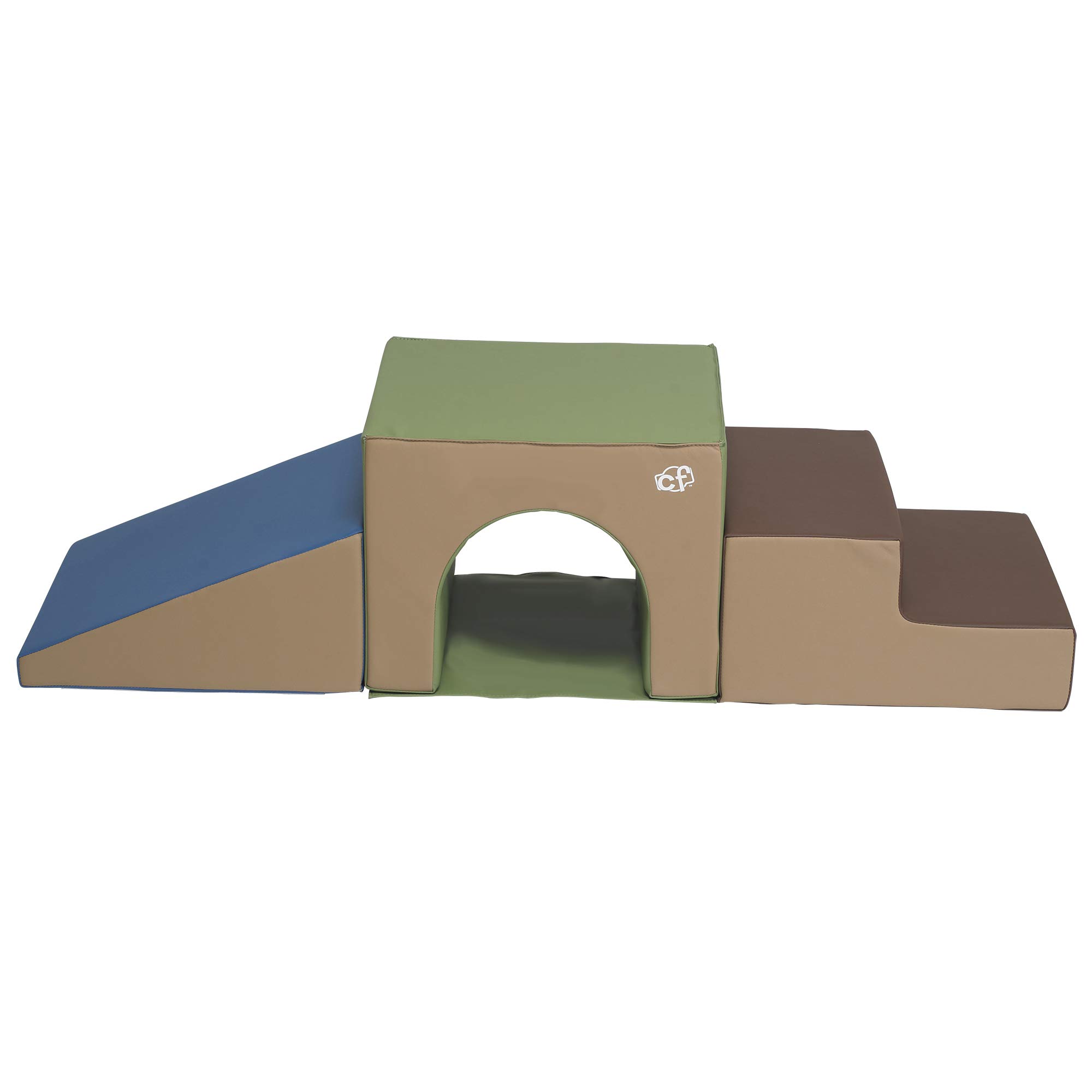 CF805-172 3-Piece Over & Under Tunnel Climber - Soft Indoor Play Climber for Toddlers & Babies | Safe Crawling & Climbing Toy for Daycare, Playroom & Home