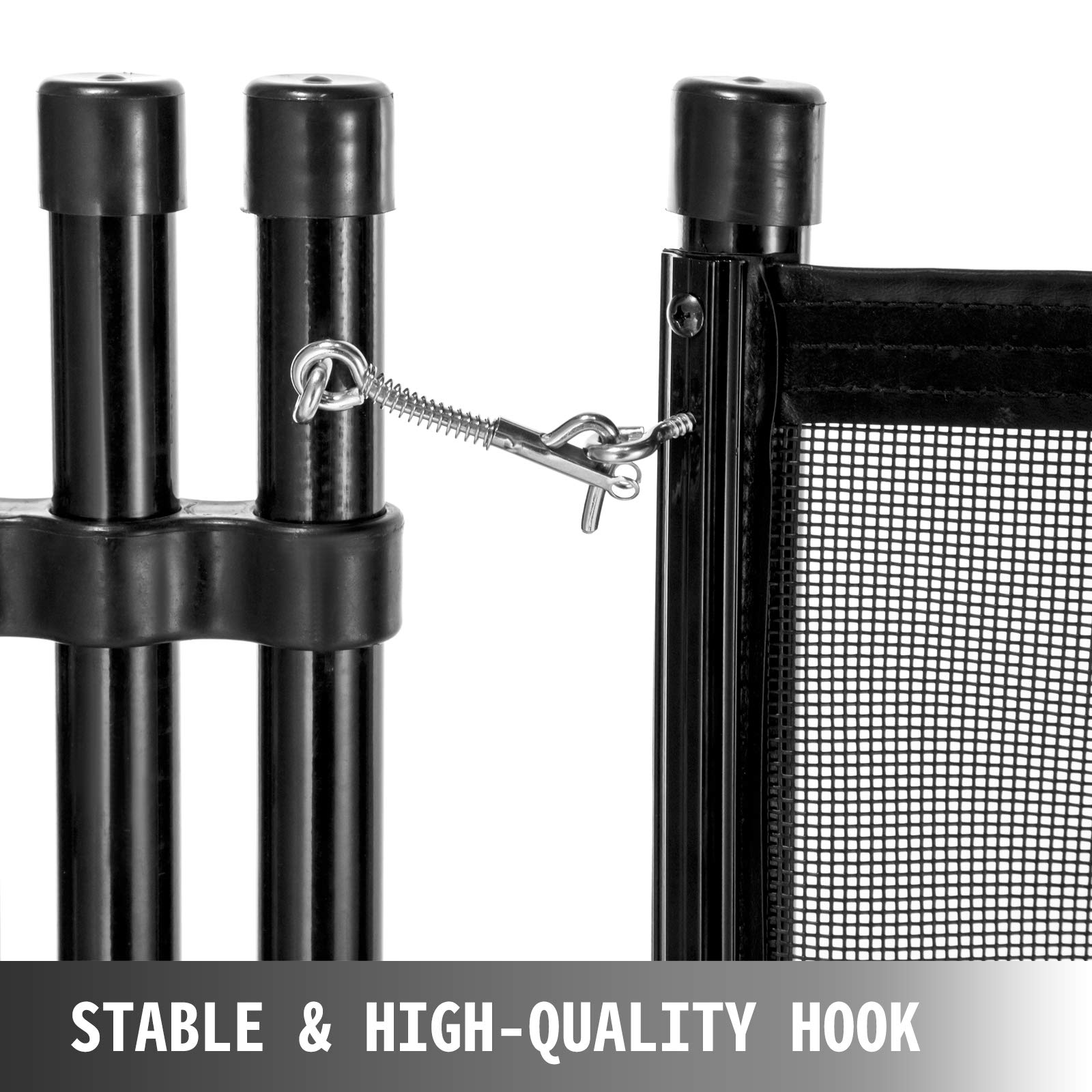 Happybuy 4FT x 72FT Removable Mesh Pool Fence for Inground Pools - DIY Child Safety Fencing, Black Swimming Pool Barrier to Protect Kids & Pets - Perfect for Backyard, Residential & Commercial Pool Safety