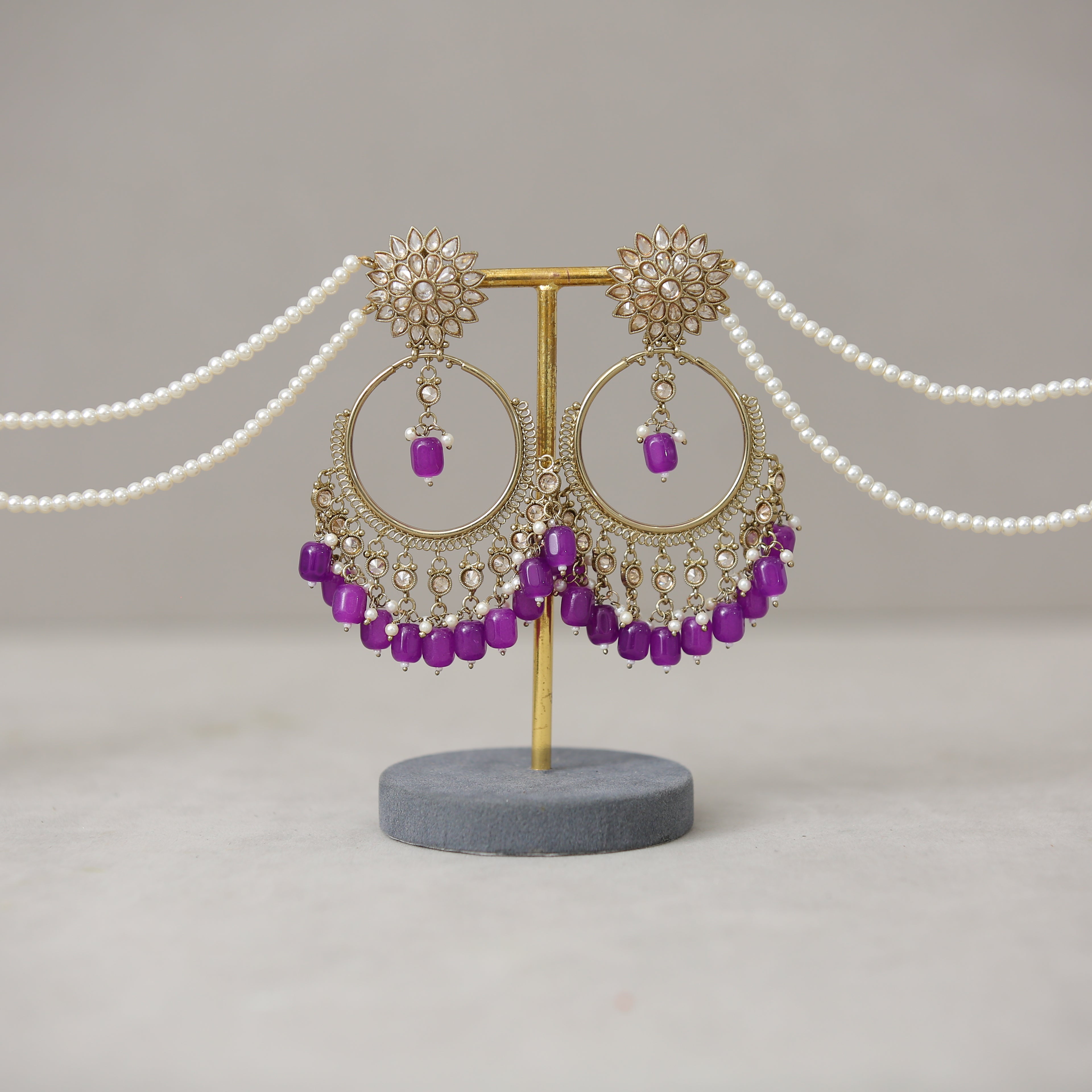 Juhi Stone Earrings for Women – Handmade Boho Dangle Jewelry – Perfect for Weddings, Parties & Everyday Wear