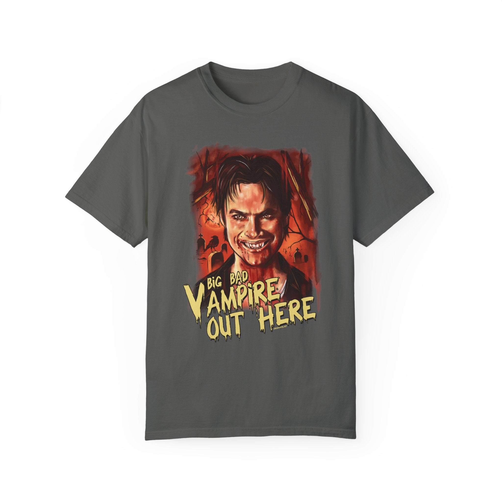 Big Bad Vamp Tshirt - Gothic Vampire Graphic Tee for Men & Women | Perfect for Halloween, Cosplay & Alternative Fashion