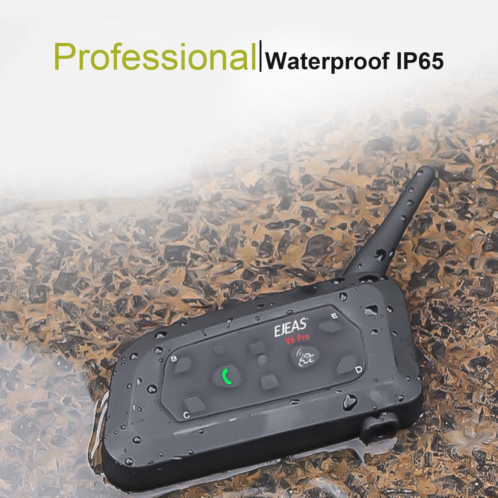 EJEAS V6C Referee Bluetooth Intercom - 2-Way 1200M Professional Wireless Headset Communication System with Armband & Right Earpiece for Football, Handball, Basketball & Soccer Referees (2 Pack) - Ideal for Sports Officiating, Coaching & Team Communication