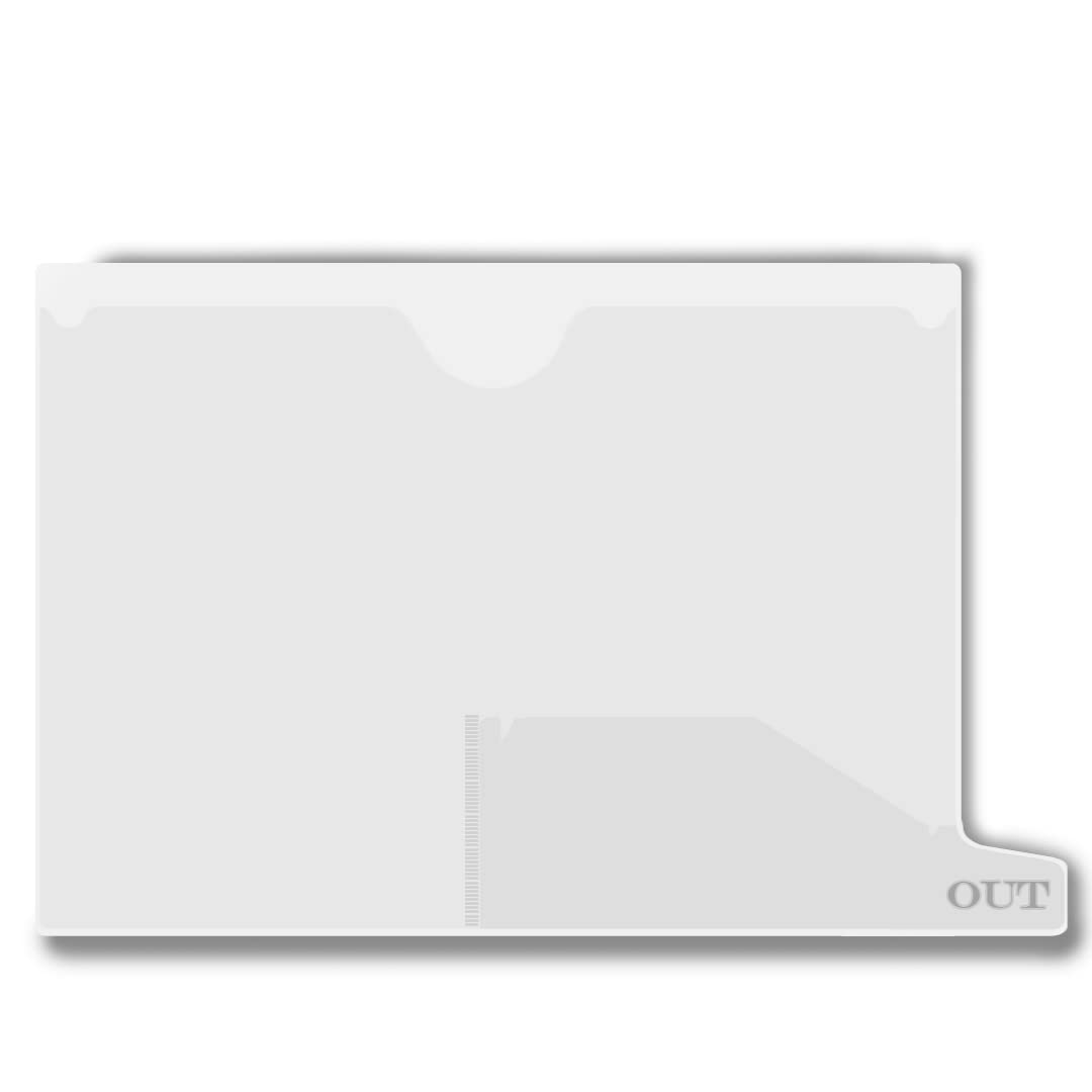 Doctor Stuff - Clear Vinyl File Folders with Bottom Tab, Front & Slip Pockets - Letter Size 9
