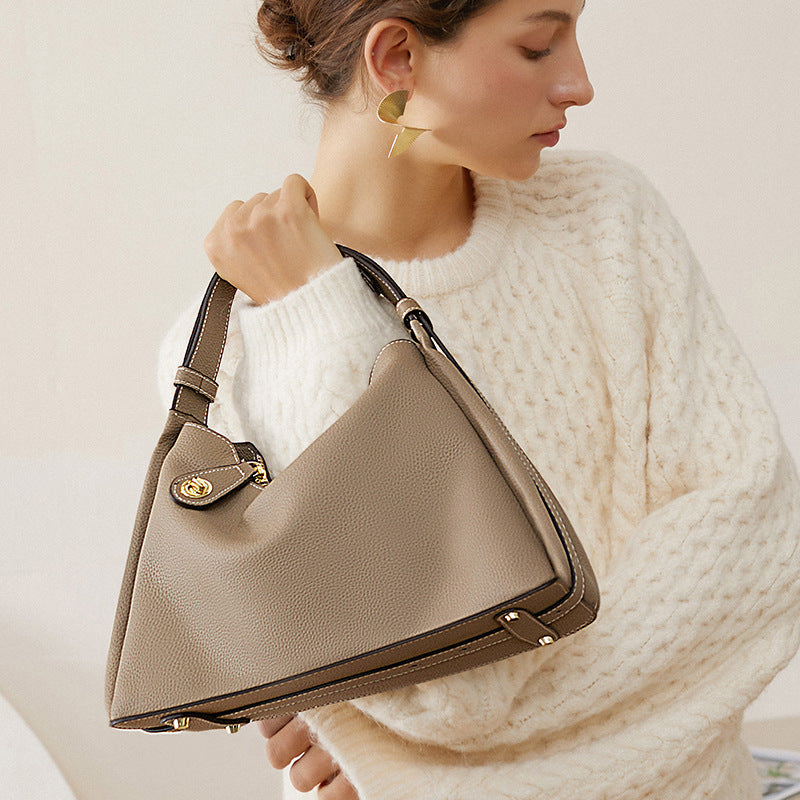 Genuine Leather Crossbody Shoulder Bag for Women - Stylish Tote & Underarm Purse for Work, Travel & Everyday Use