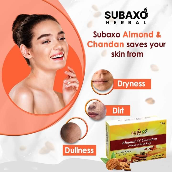 SUBAXO Cocoa Butter Herbal Body Lotion for Dry Skin - Deep Hydrating Moisturizer (200ml) with Almond & Sandalwood Soap (75g x 2) - Skincare Gift Set for Women & Men | Perfect for Daily Use, Spa Day & Travel Essentials
