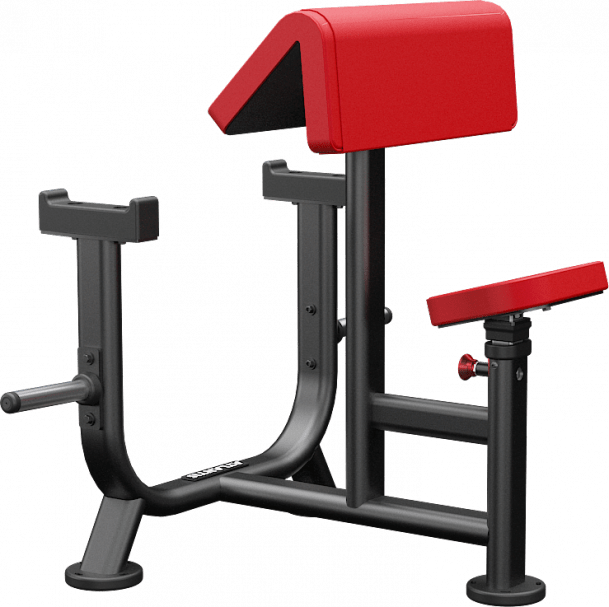 ATLANTIS Seated Preacher Curl Bench for Biceps Workout - Home Gym Equipment for Strength Training & Muscle Building