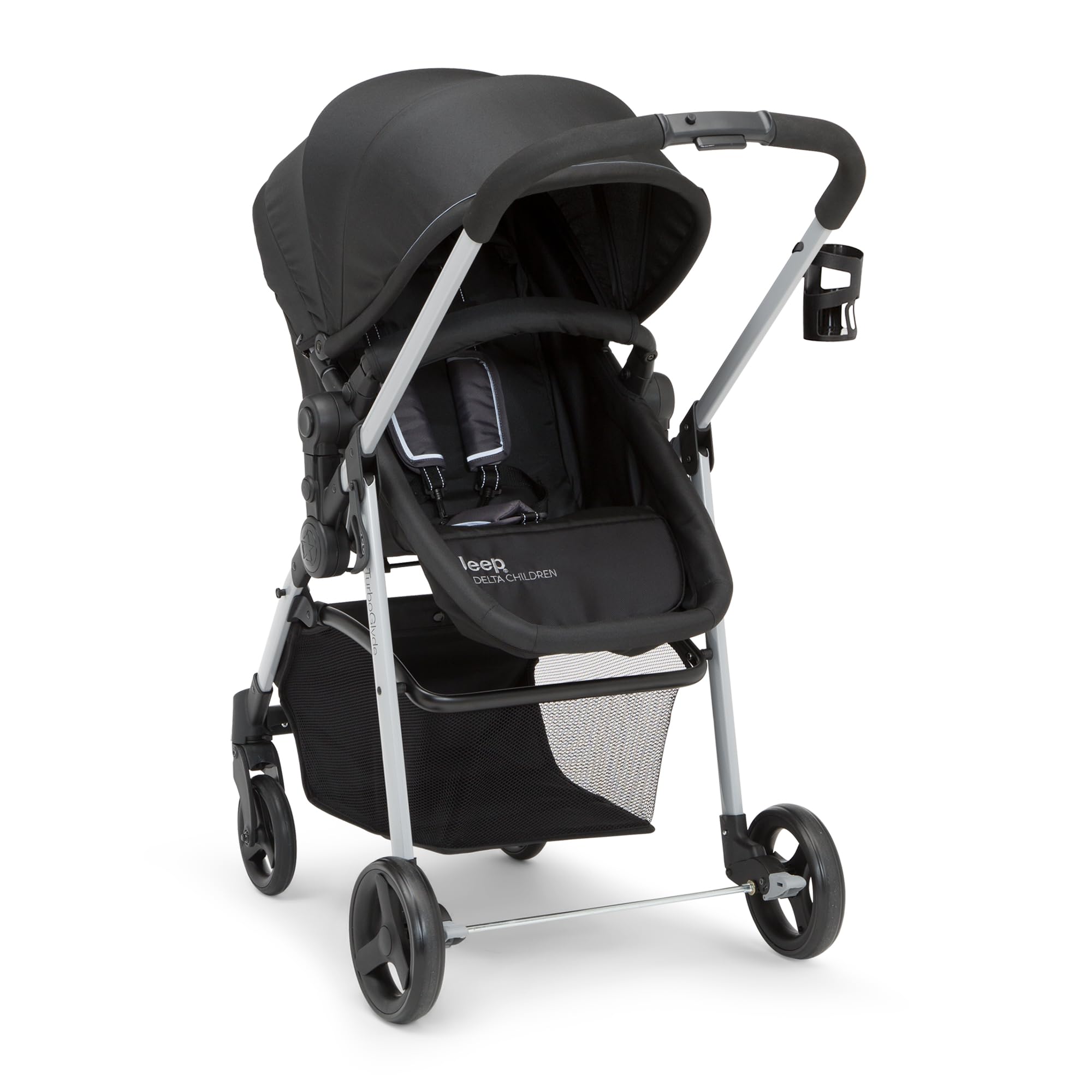 Jeep TurboGlyde 3-in-1 Stroller for Baby & Toddler - Lightweight Travel System with Car Seat, Bassinet & Stroller Modes - Perfect for Shopping, Travel & Daily Walks