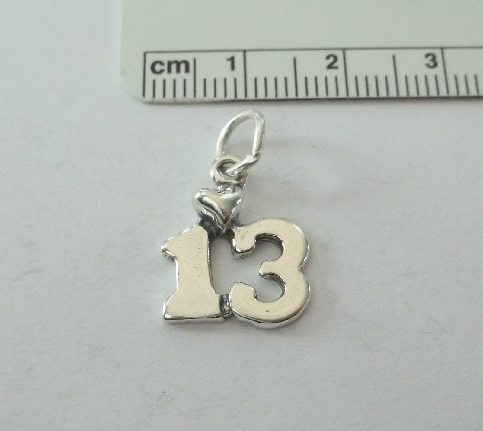 13/13th Birthday Sterling Silver 15x14mm Heart Charm - Jewelry Making Supplies, Pendant & Bracelet DIY Crafting | Perfect for Birthday Gifts, Friendship Bracelets & Handmade Jewelry Projects