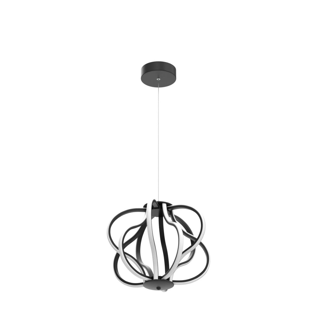 Modern Black LED Chandelier - 10-Light Hanging Pendant Lighting Fixture with Easy Installation for Dining Room, Living Room, Bedroom, Kitchen & Hallway - Perfect for Home Decor and Ambient Lighting