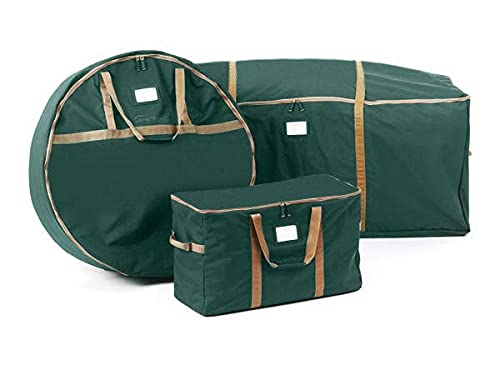Covermates Keepsakes Christmas Storage Set - Tree Storage Bag, Deluxe Gift Wrap & Ornament Organizer - Premium Holiday Protection (Green) - Perfect for Storing Christmas Decorations, Wrapping Paper & Ornaments Safely