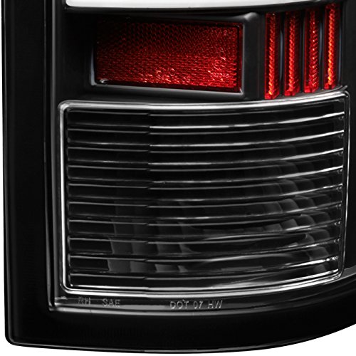 AKKON Black LED Tube Tail Lights Lamps Pair for 2009-2018 Dodge Ram 1500 2500 3500 - Durable & Bright Replacement Lights for Enhanced Night Visibility (Perfect for Off-Roading, Towing & Night Driving)