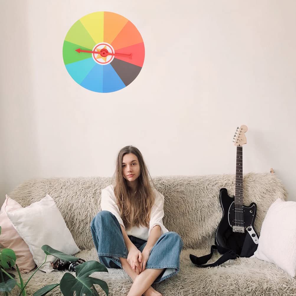 CLISPEED Prize Wheel - 10 Color Slots, 7.5 Inch Wall Mounted Wheel of Fortune Game for Carnival, Trade Shows, Parties, Pubs & Home Education - Perfect for Events, Raffles, Classroom Rewards and Business Promotions