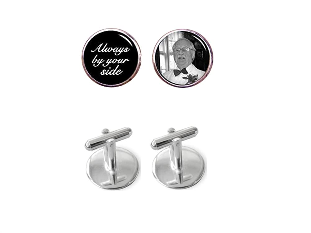Custom Engraved Death Devil Cufflinks - Personalized Text & Photo Wedding Cuff Links for Grooms - Unique Groomsmen Gifts & Romantic Love Presents - Perfect for Weddings, Anniversaries and Special Occasions