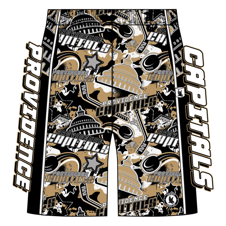 Providence Capitals Hockey Camo Shorts for Boys & Men - Comfortable & Stylish Hockey Apparel for Games, Practice & Fan Support