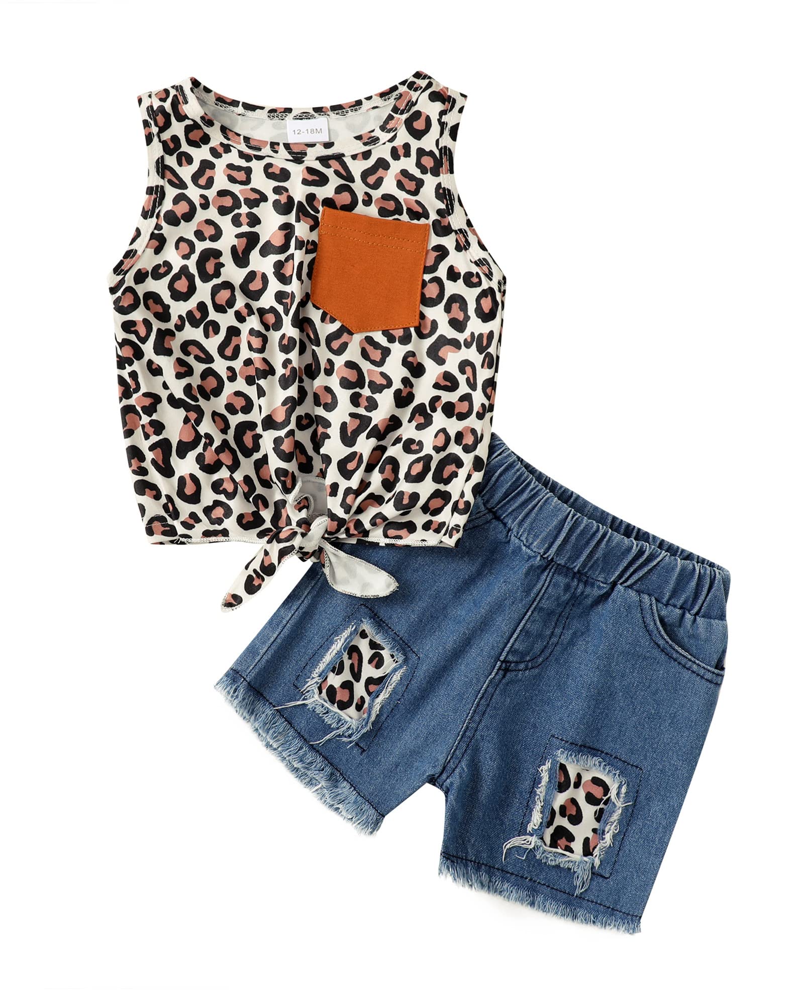 Baby Girl Summer Outfits - Toddler Girl Clothes Set with Ripped Denim Shorts & Cute Tops | Perfect for Playdates, Beach Trips & Family Photos