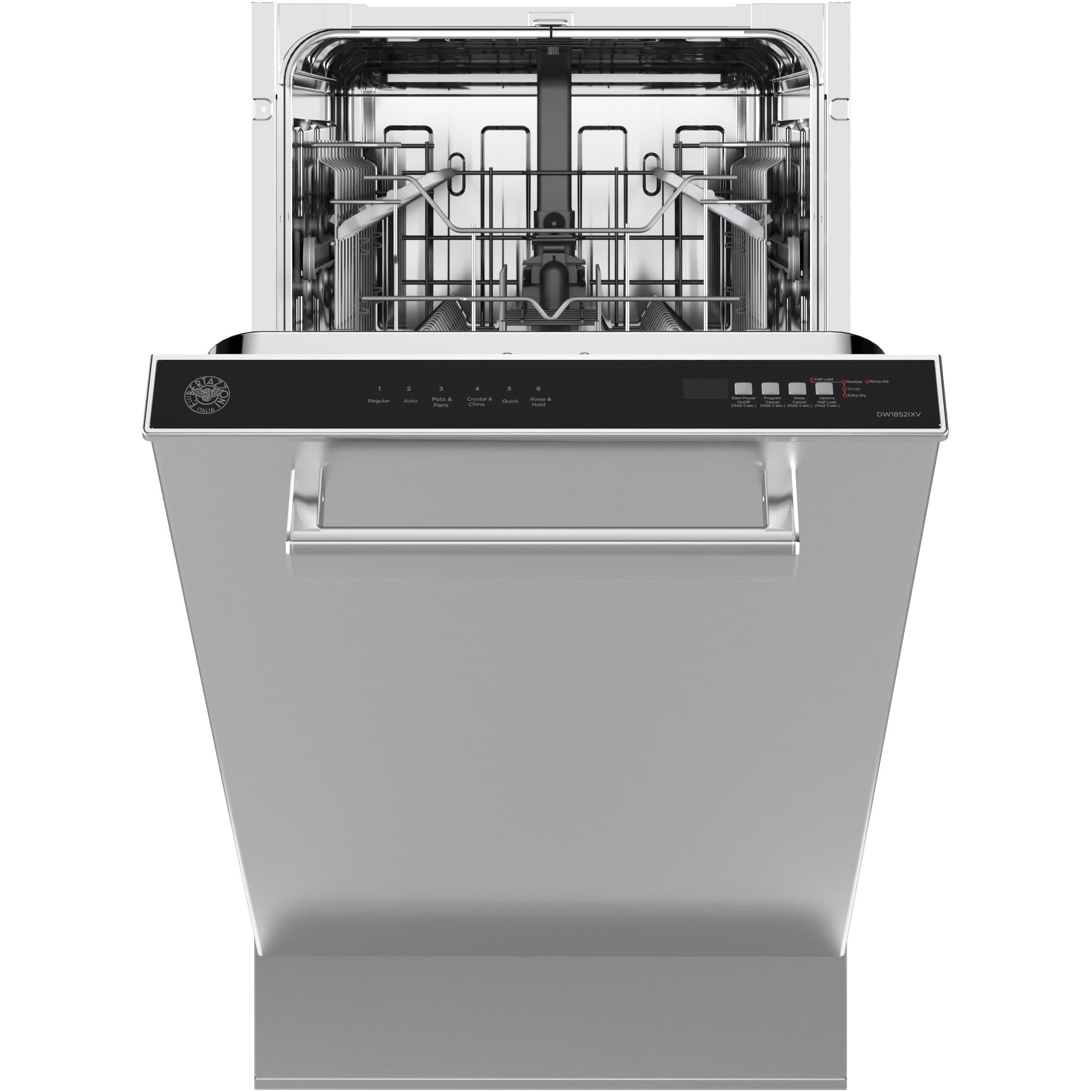 Bertazzoni 18 Inch Built-In Dishwasher DW18S2IXV - Stainless Steel, Energy Star Certified, Ultra Quiet for Modern Kitchens