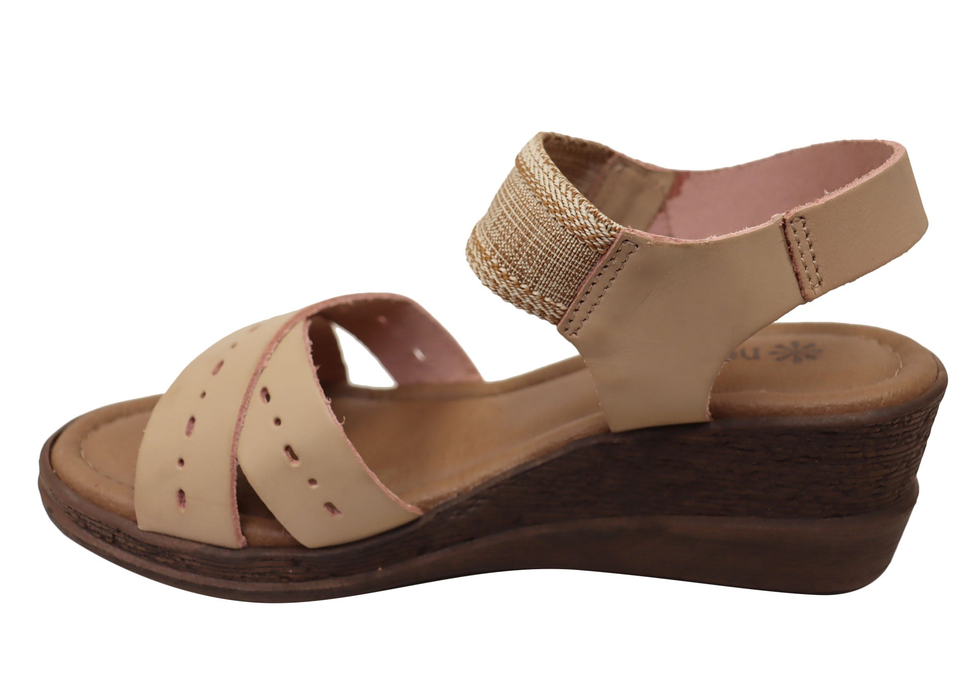 Emily Women's Comfortable Leather Wedge Sandals - Handmade in Brazil - Perfect for Summer, Beach & Casual Outings