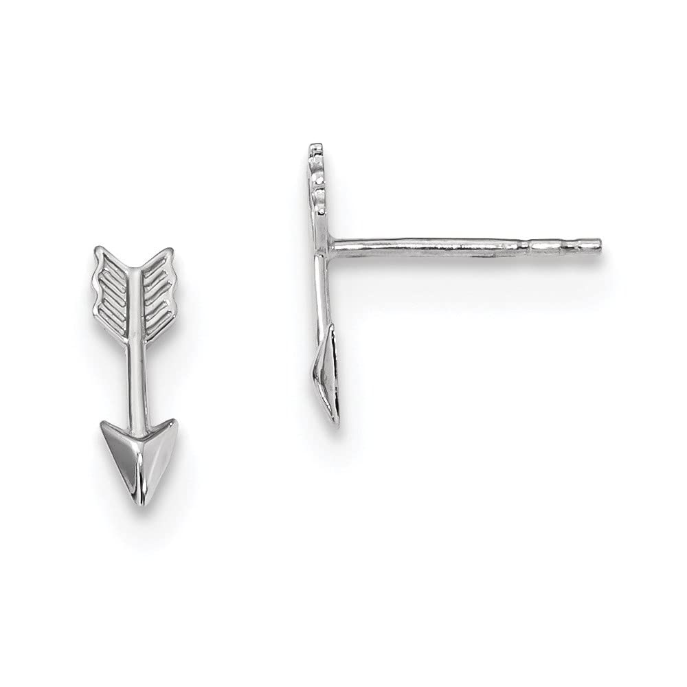 14K Gold Polished Arrow Stud Earrings for Women - Hypoallergenic Fine Jewelry Gift Set - Perfect for Everyday Wear, Parties & Special Occasions