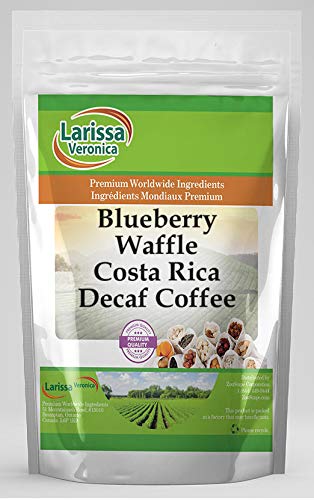 Premium Costa Rica Decaf Blueberry Waffle Flavored Whole Bean Coffee - Gourmet, Naturally Flavored, 4 oz Bags (3 Pack) - Perfect for Breakfast, Office & Gift Giving