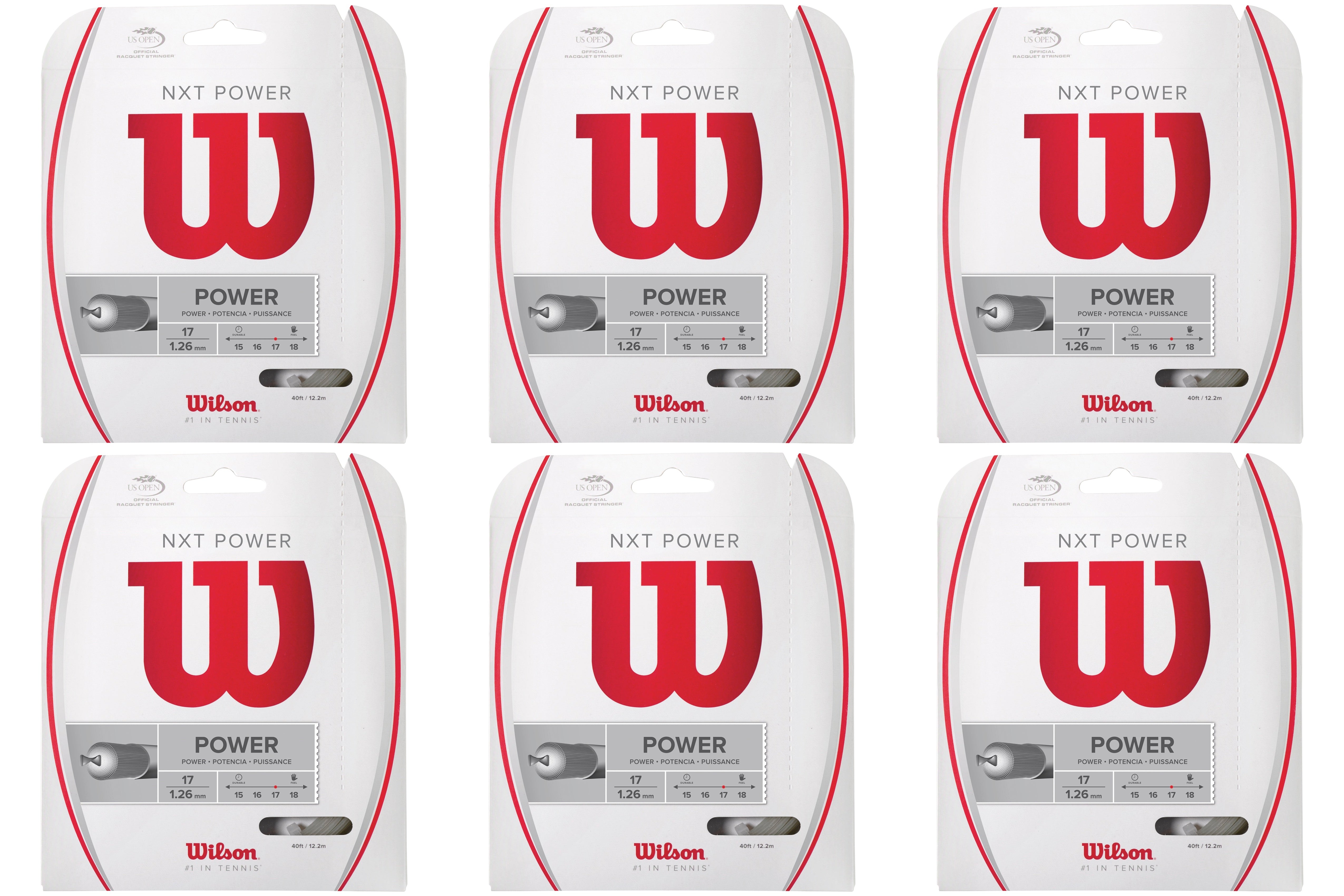 Wilson NXT Power Tennis String - High-Performance Tennis Racket String for Enhanced Control & Durability | Perfect for Competitive Play & Training Sessions