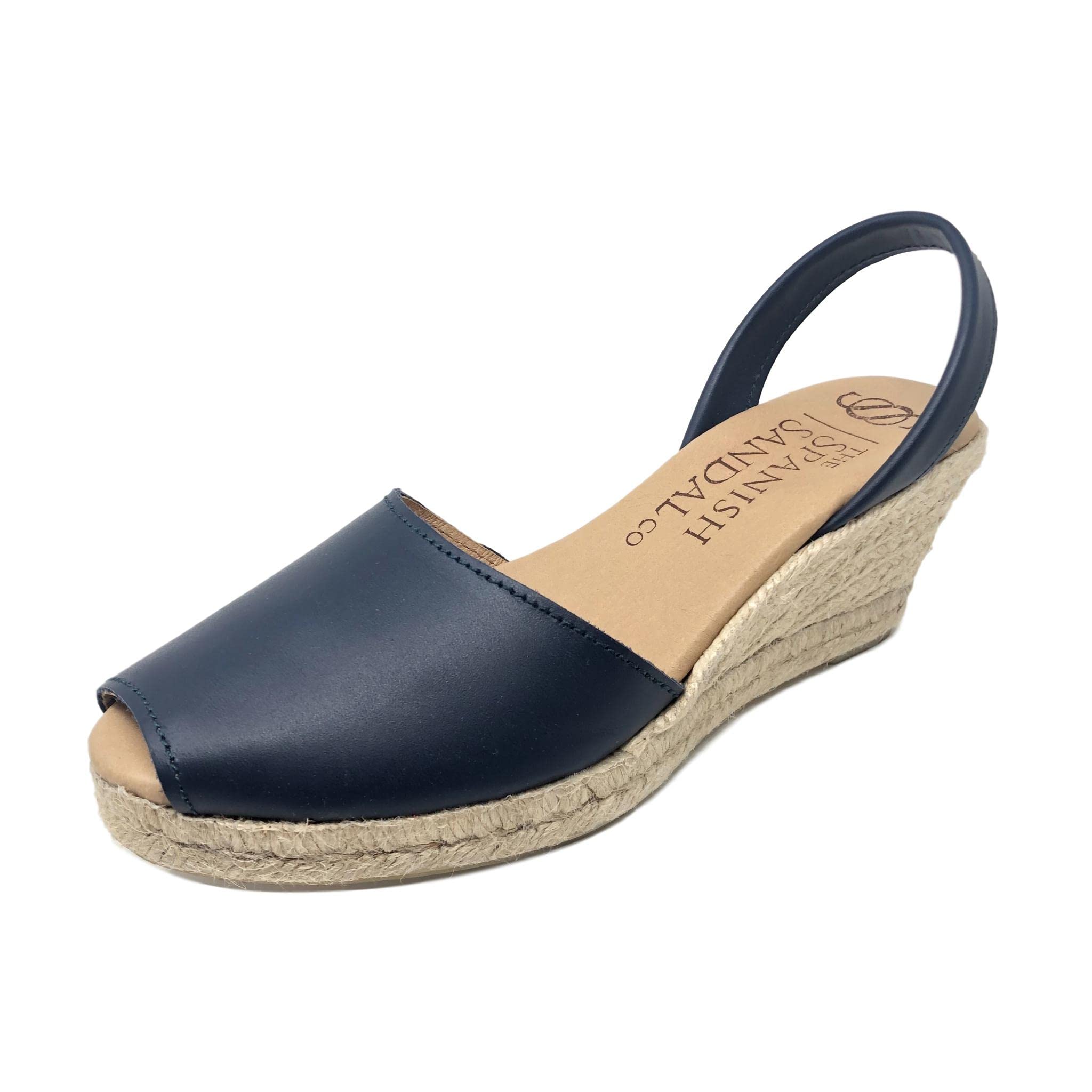 Women's Espadrille Wedge Sandals – Soft Leather Peep Toe Dressy & Casual Summer Slip-On Shoes | Perfect for Beach Vacations, Date Nights & Outdoor Weddings