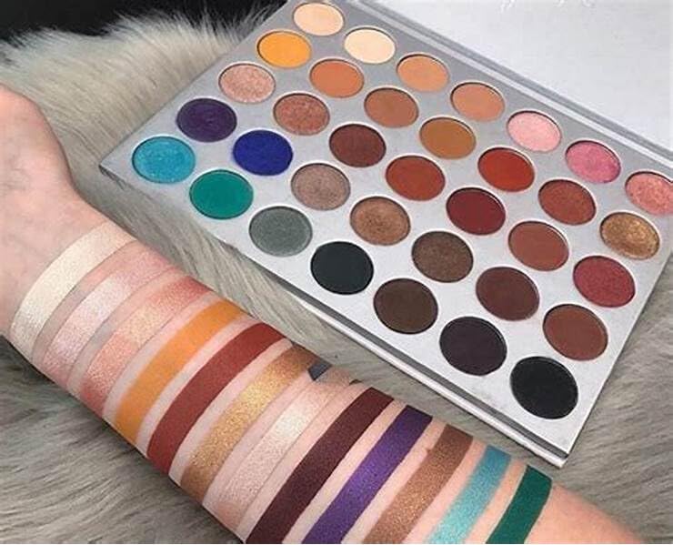 Zoomique 35-Color Eyeshadow Palette Notebook, False Lash Effect 3-in-1 Mascara Eyeliner Eyebrow Pencil & 36-Hour Longwear Pencil - Perfect for Party Makeup, Daily Beauty Routine and Professional Makeup Artists