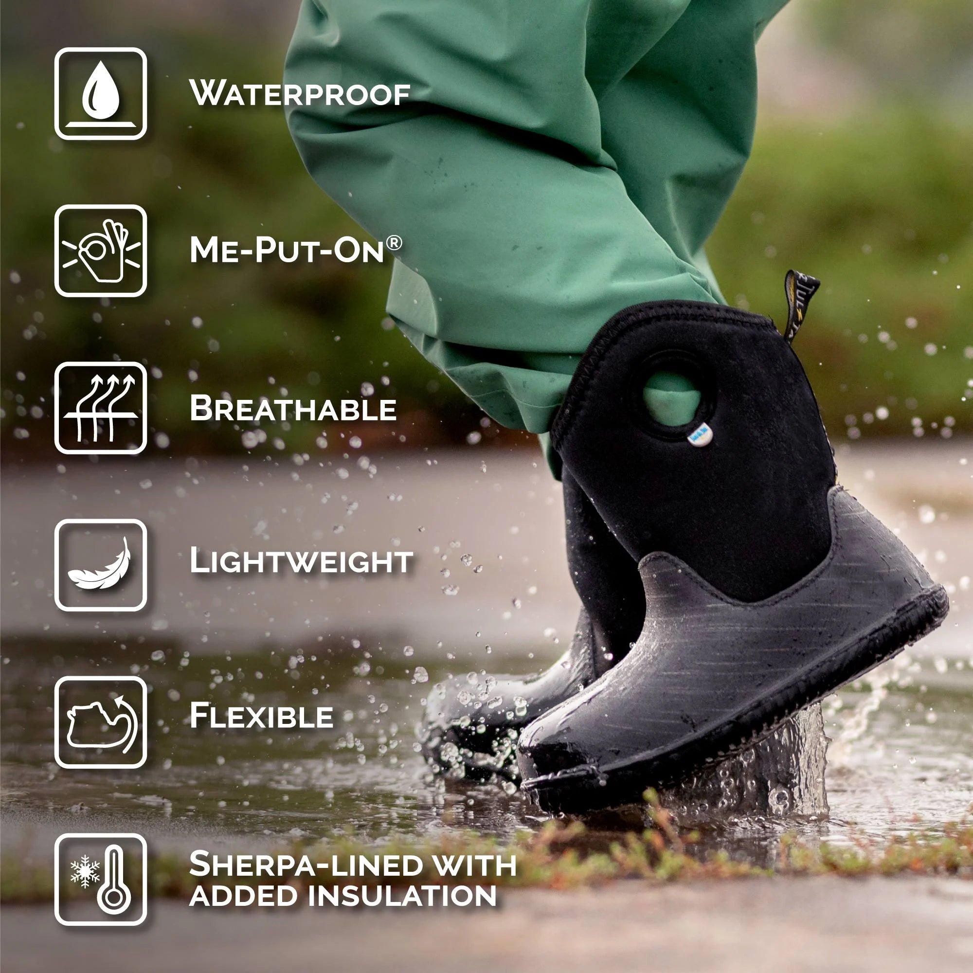 Jan & Jul Navy Forest Toasty Dry Lite Boots - Waterproof Winter Boots for Kids, Warm Snow Boots with Non-Slip Sole - Perfect for Outdoor Play, Snowy Days & Cold Weather Adventures