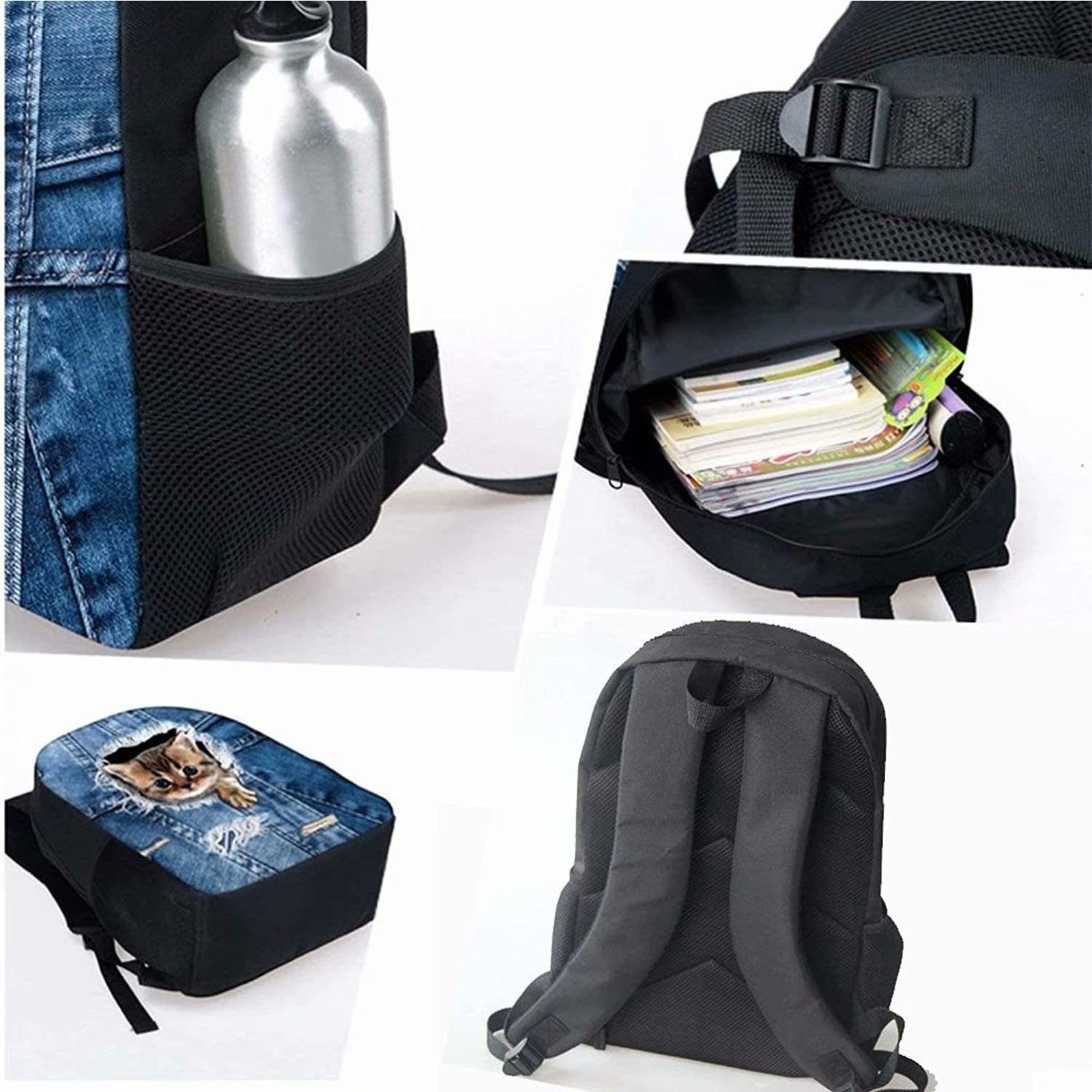 KEIAHUAN Boys Backpack Set - Stylish School Bookbag with Shoulder Straps, Lunch Bag & Pencil Case for Teens | Perfect for School, Travel & Daily Use