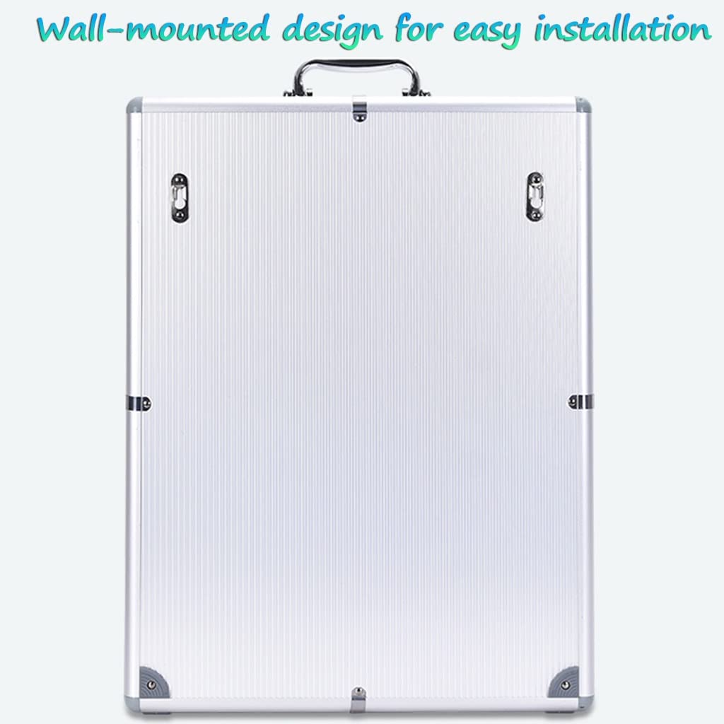 Wall-Mounted Cell Phone Storage Cabinet - Portable Mobile Phone Safe Deposit Box for Schools & Offices - Silver, 12 Inch - Ideal for Classrooms, Meetings & Secure Device Storage