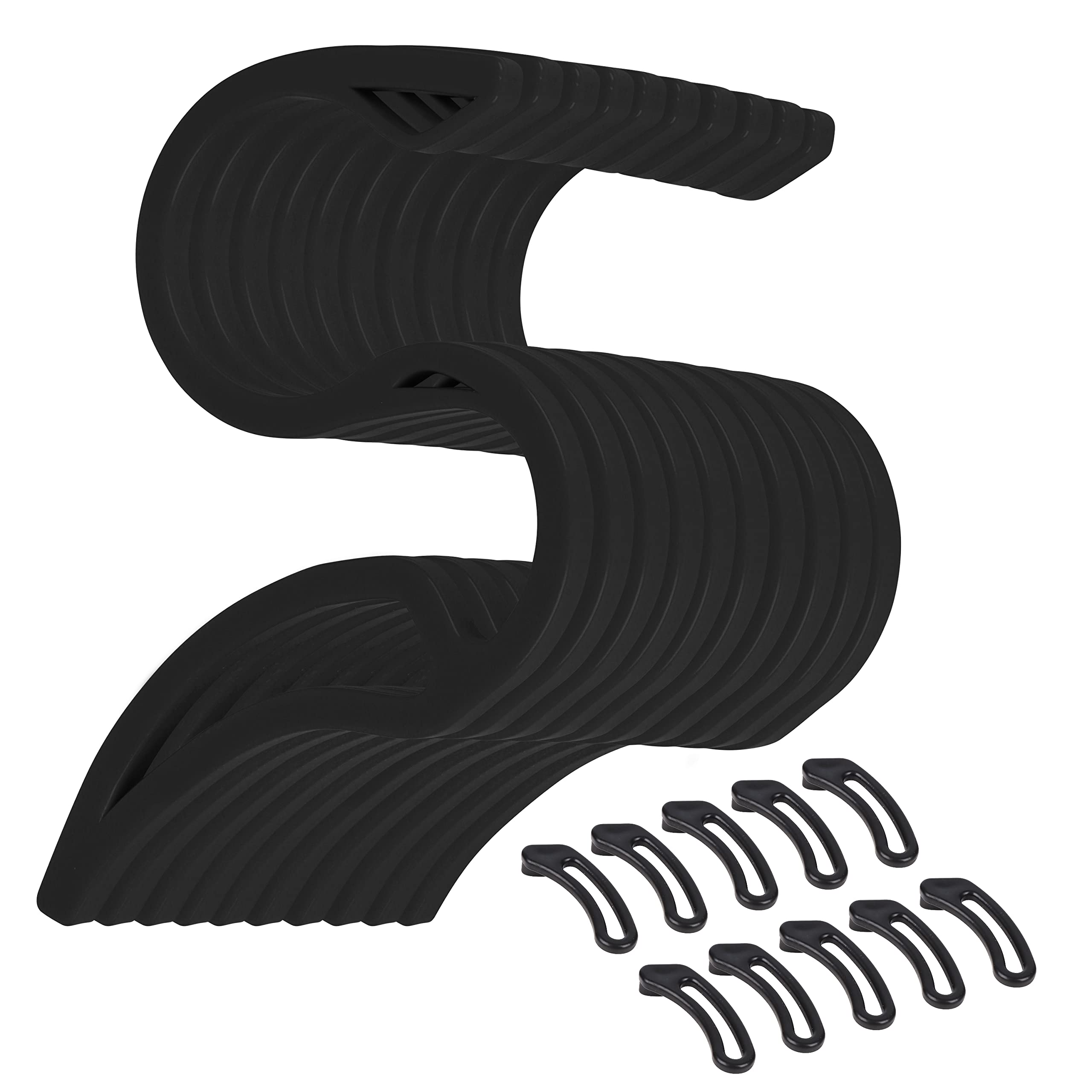 Premium Hoodie Hangers - Heavy Duty Plastic Clothes Hangers for Sweatshirts & Jackets | Space-Saving Closet Organization | Perfect for Dorms, Apartments & Small Spaces (10-Pack, Black) | Ideal for Hoodie Storage & Wardrobe Organization