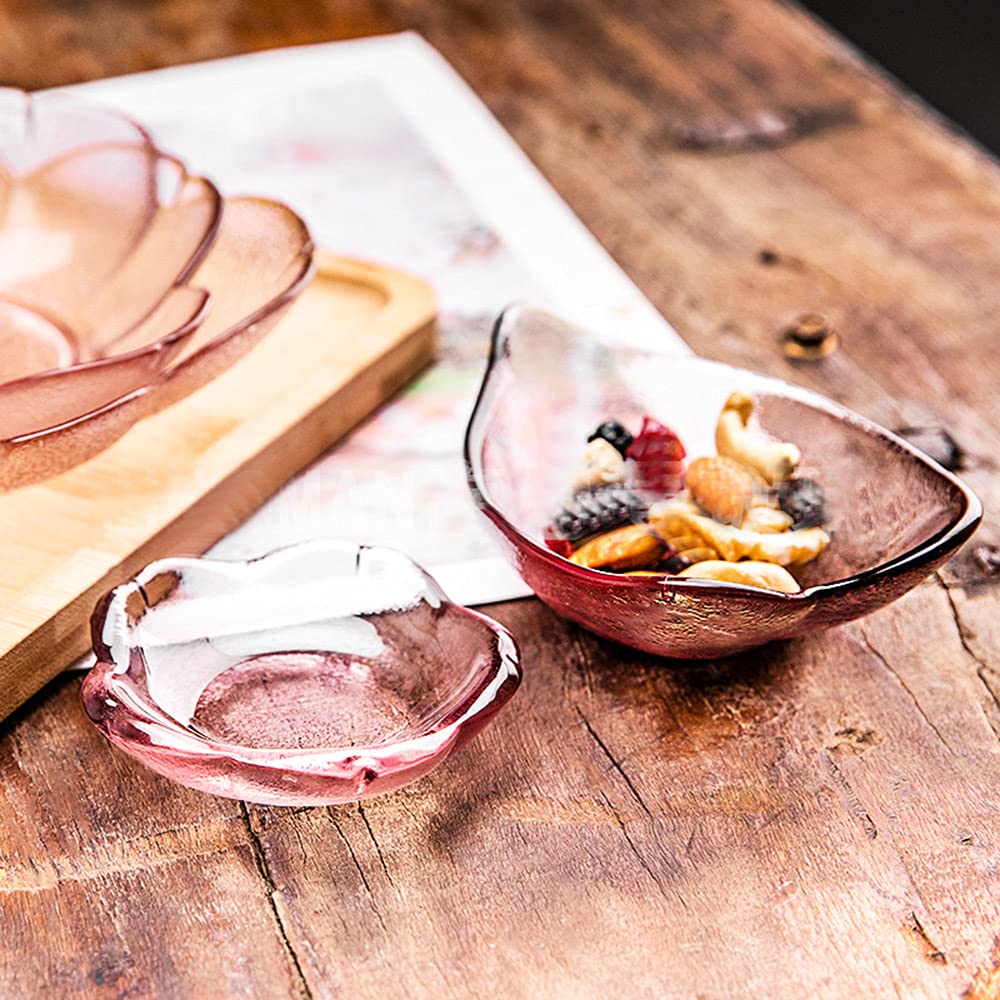 4pcs Glass Heart-Shaped Seasoning Dishes - Small Dipping Bowls & Appetizer Plates for Spices, Sauces, Snacks - Perfect for Valentine's Day, Dinner Parties & Home Decor