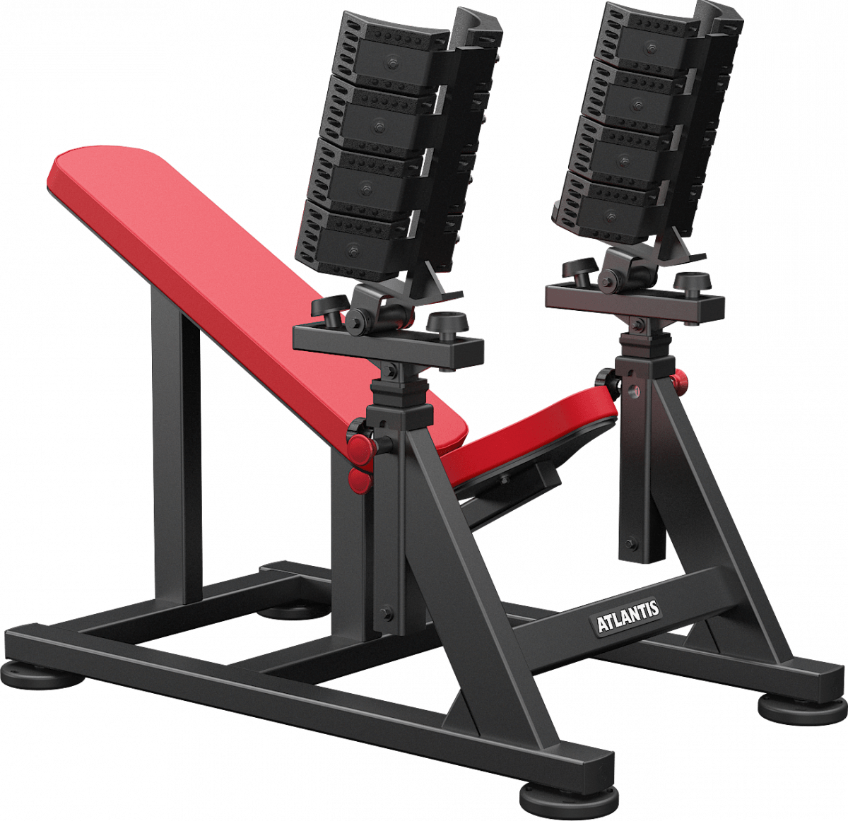 ATLANTIS Adjustable Incline Dumbbell Bench with Pivoting Backrest - Perfect for Home Gym Strength Training & Weight Lifting Workouts