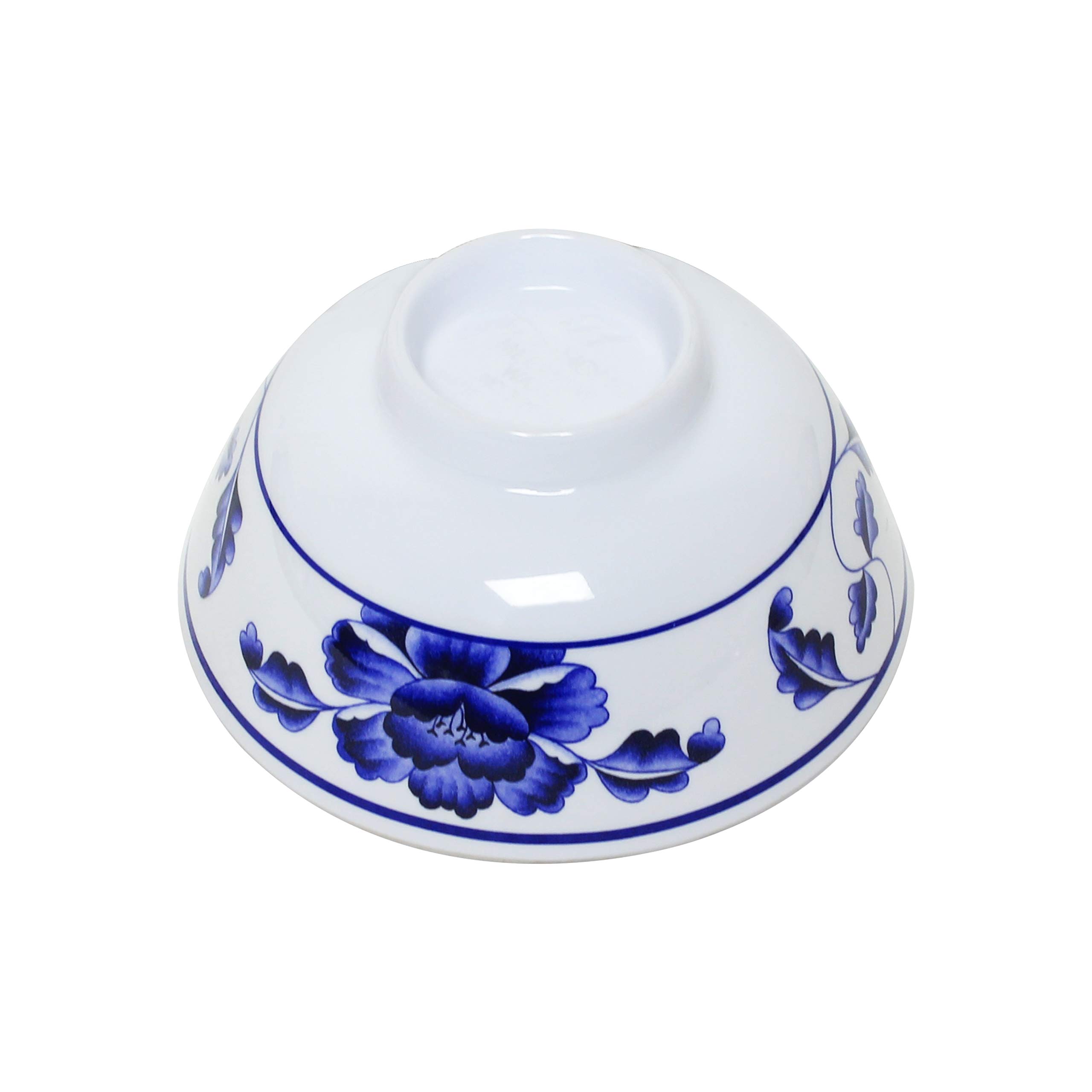 Premium 12 oz Melamine Rice Bowl Set of 12 - Durable & Lightweight Dinnerware for Restaurants, Picnics, and Outdoor Dining - 4 7/8