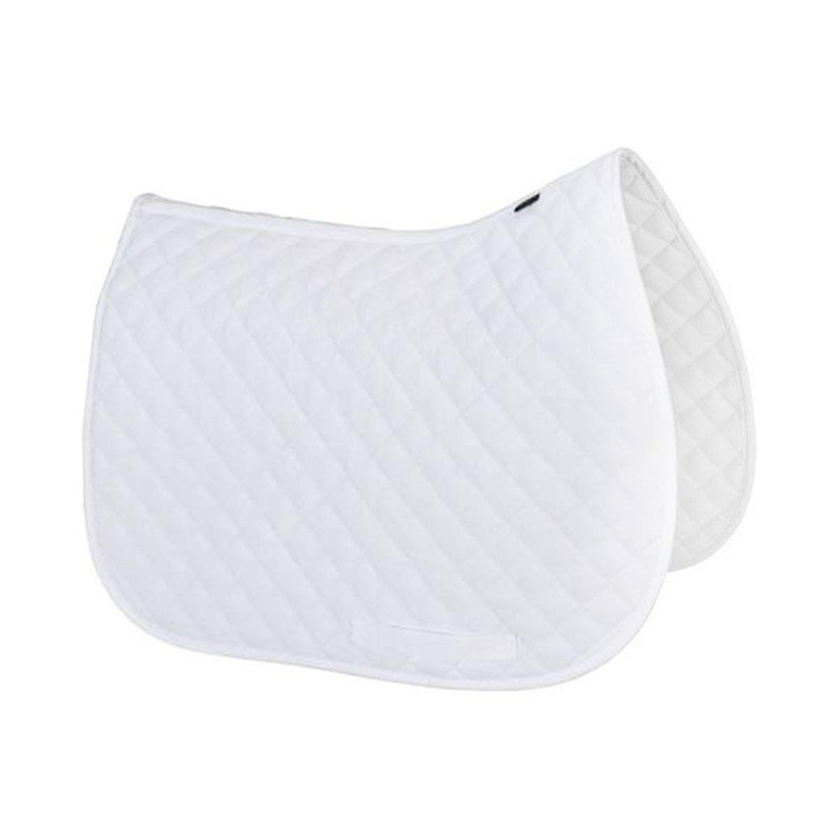 XFentech Horse Saddle Pad - Breathable Quilted Equestrian Saddlecloth for Riding, Training & Competition - General Purpose Full Pad with Anti-Slip Design - White/Black - Perfect for Dressage, Jumping & Trail Riding