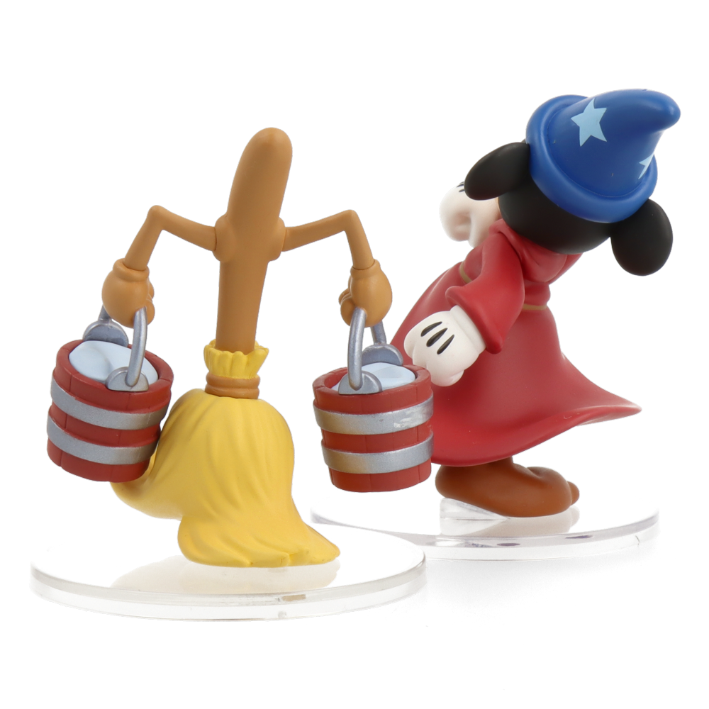 Disney Fantasia Mickey Mouse & Broom UDF Figurine - Collectible Series 10 - Perfect for Disney Fans, Home Decor, and Gift Giving