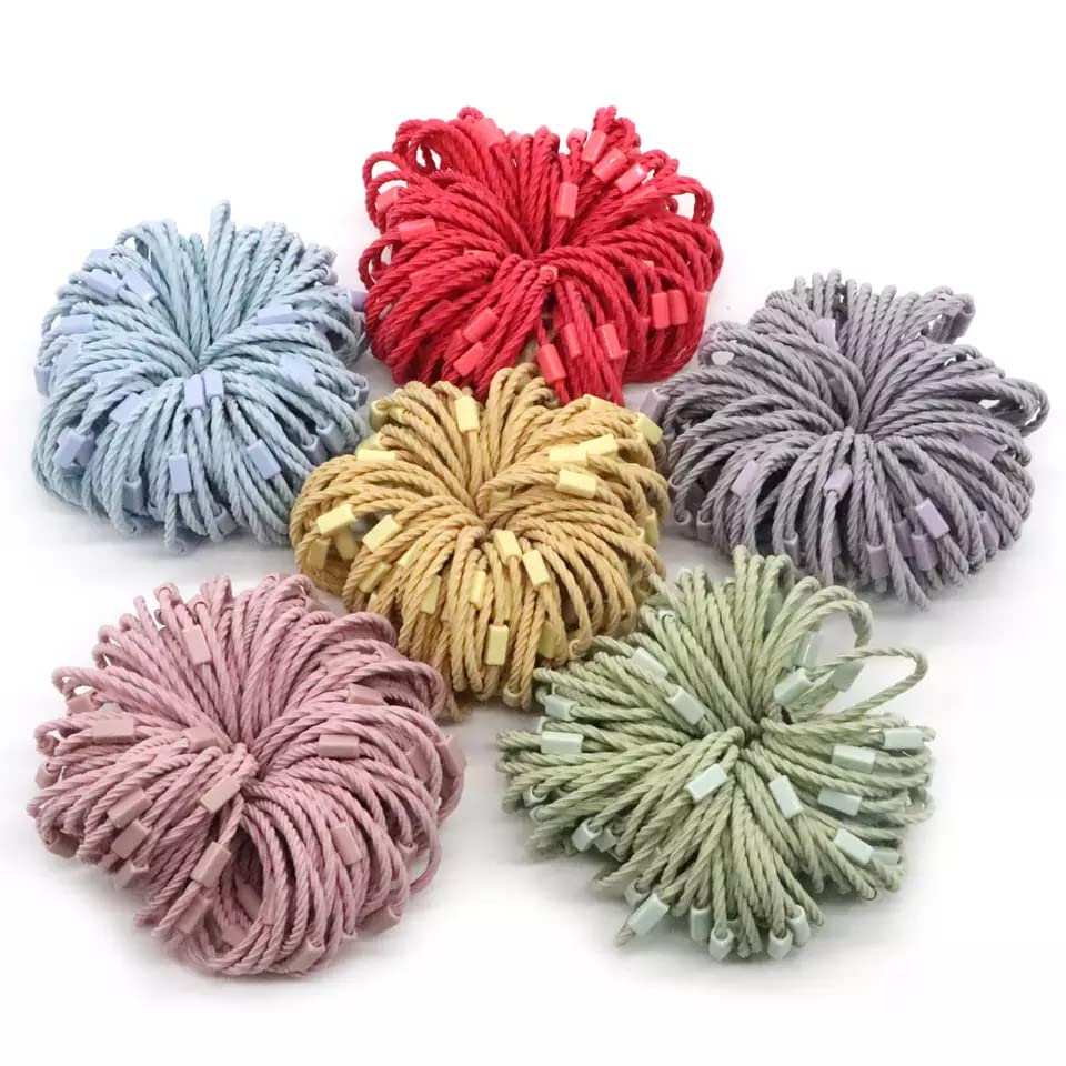 Mluffy No Slip Thin Hair Ties - Soft & Stretchy Small Ponytail Holders for Women, 60 Pack Multicolor Hair Bands - Perfect for Gym, Work, Travel and Everyday Use