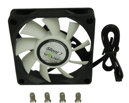Gelid Silent 7 70x70x15mm Case Fan with 3 Pin Connector - Ultra Quiet Cooling for PC, Gaming Rig & Home Office Computers - FN SX07 22