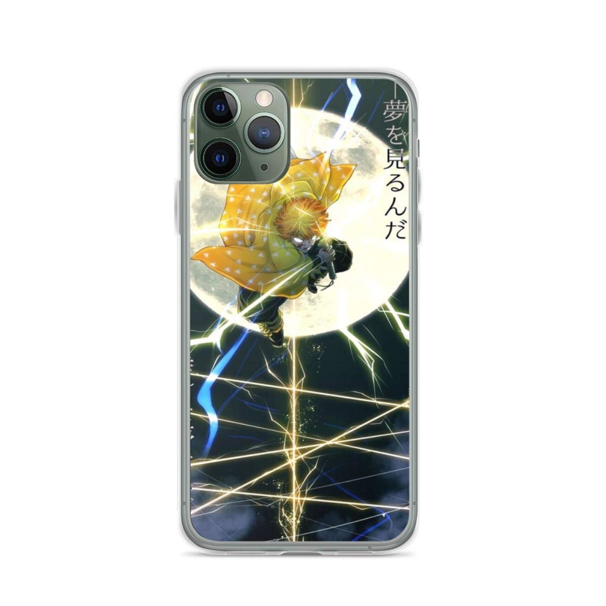 Zenitsu Demon Slayer Anime Phone Case for iPhone 13 Pro Max/12/11/X/8/7 & Samsung Galaxy S21/S20/Note 10/9 - Shockproof Protective Cover for Daily Use, Work & Travel