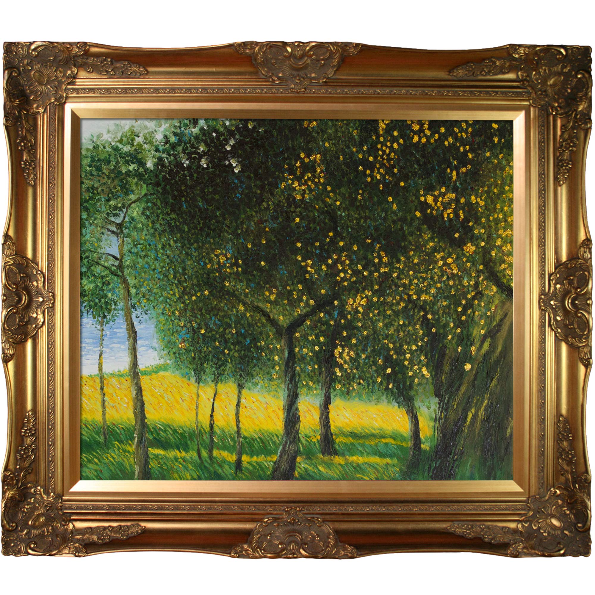 La Pastiche Fruit Trees 1901 Framed Oil Painting - 31.5 x 27.5 Inch Luxury Wall Art Decor for Living Room, Dining Room & Office
