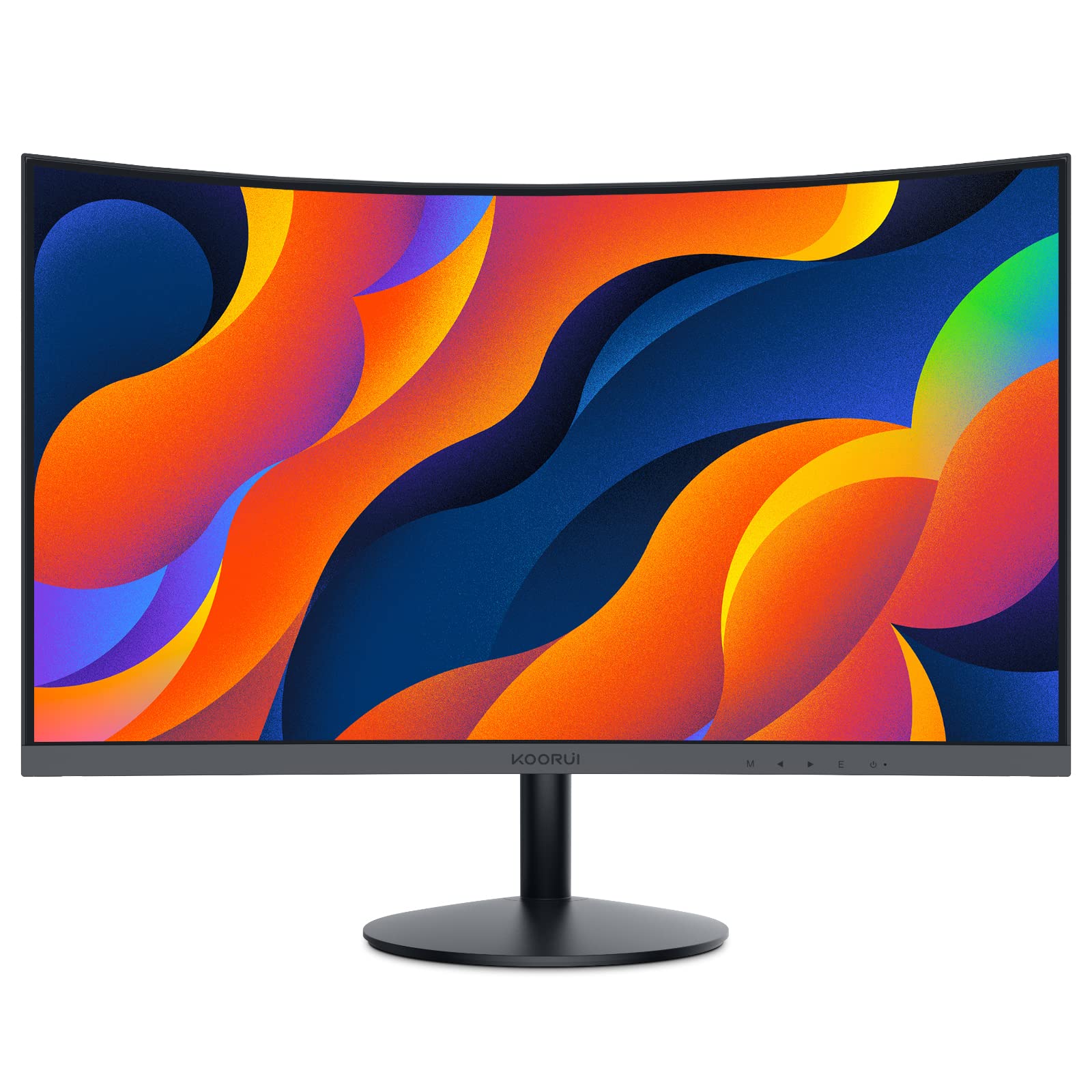 KOORUI 24-Inch Curved Gaming Monitor - Full HD 1080P 100Hz, 1500R Curvature, HDMI/VGA Ports, Tilt Adjustable, Eye Care Technology, Black (24N5CA) - Perfect for Home Office, Gaming & Entertainment