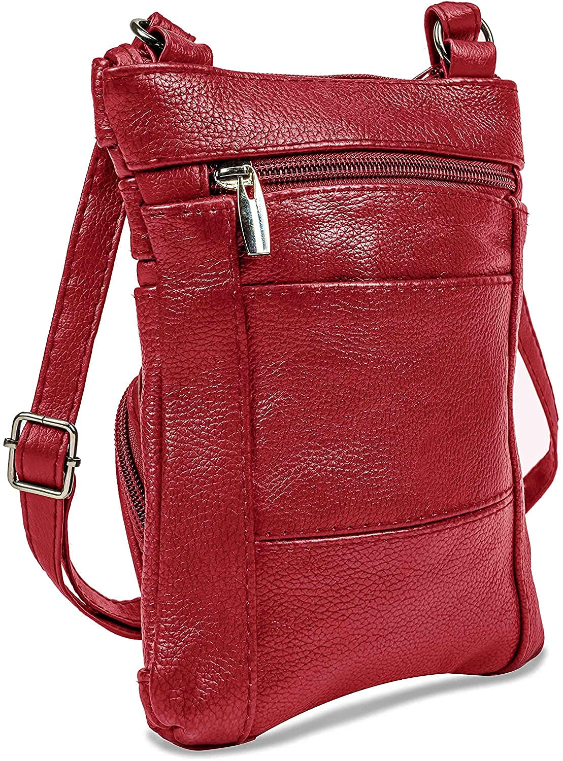 Krediz Genuine Leather Crossbody Bags for Women - Adjustable Strap, Multiple Pockets, Soft & Durable - Perfect for Travel, Shopping & Everyday Use