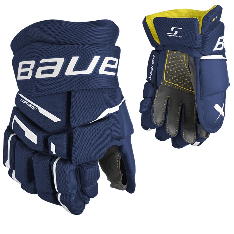 Bauer Supreme M3 Junior Hockey Gloves - Lightweight & Durable for Youth Players - Perfect for Ice Hockey Training & Games