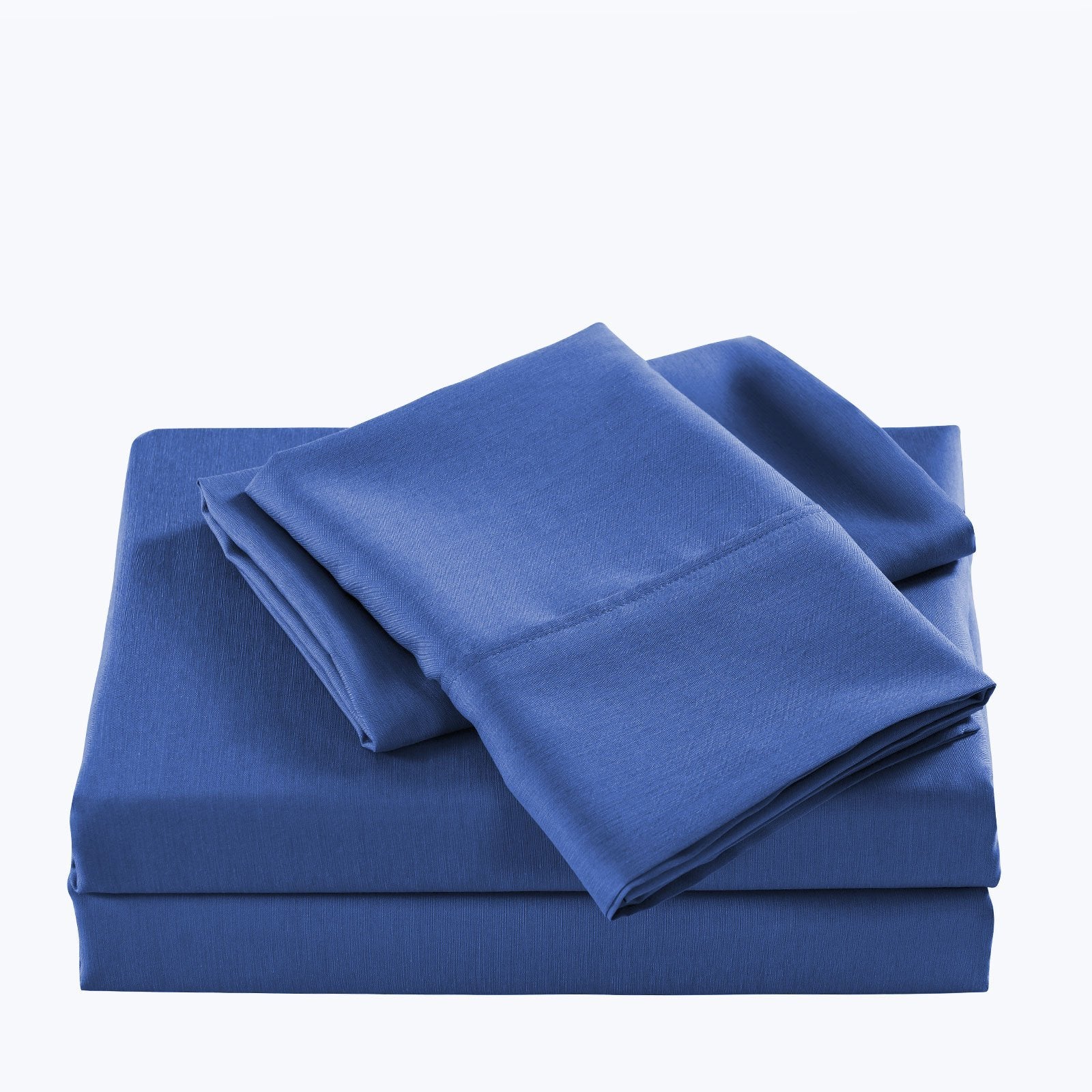 2000 Thread Count Bamboo Cooling Sheet Set - Ultra Soft & Breathable Bedding for King & Single Beds - Royal Blue - Perfect for Hot Sleepers & Summer Nights