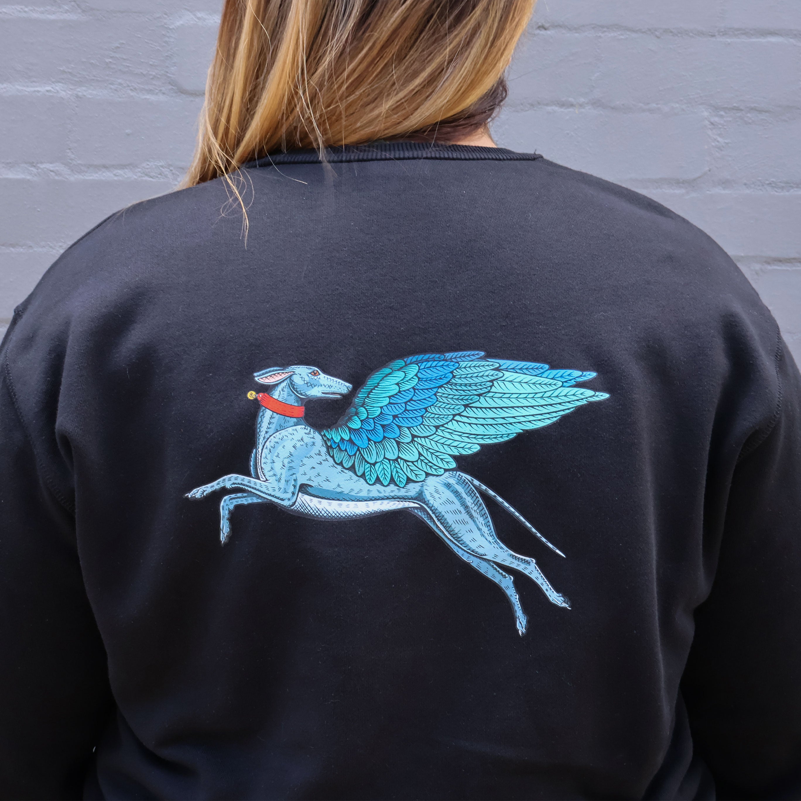 Premium HUMAN Sweater - House of Hawks Flying Hound Design - Cozy Pullover for Men & Women - Perfect for Casual Wear, Outdoor Adventures & Street Style Fashion