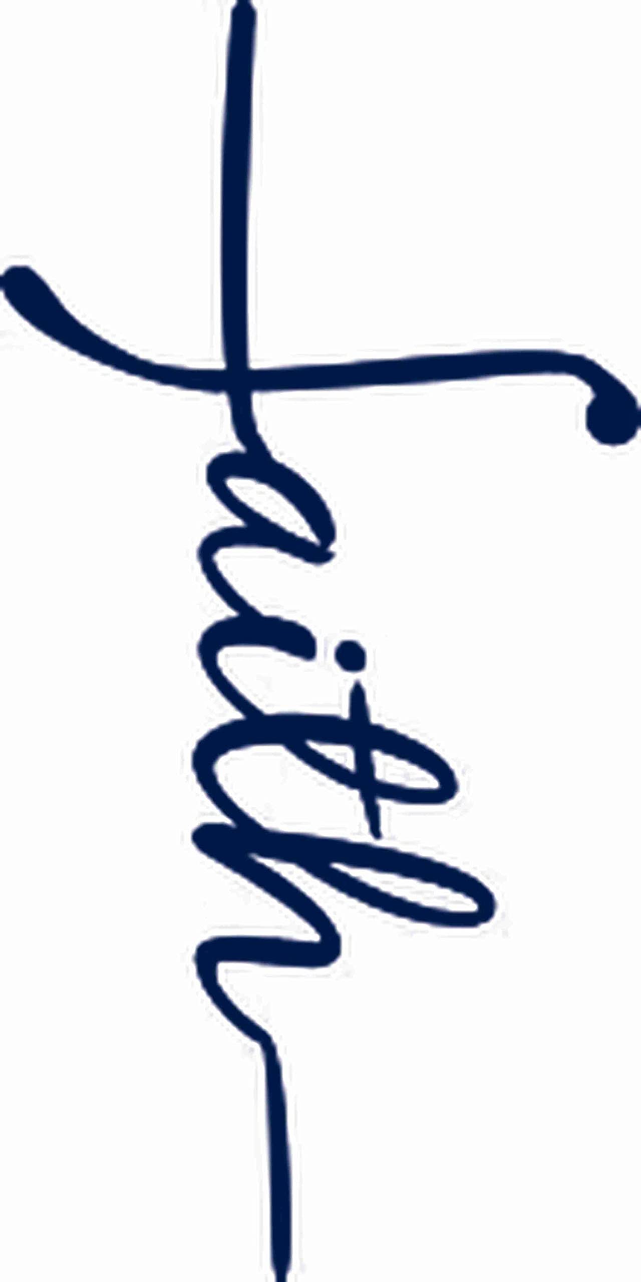 Long Lasting 1-2 Weeks Semi-Permanent Temporary Tattoo Ink - Inspirational Quote & Cross Designs for Adults (4 Sheets) | Realistic Navy Blue Fake Tattoos for Women & Men - Perfect for Chest, Neck, Arm | Great for Parties, Festivals, Costumes & Self-Expression