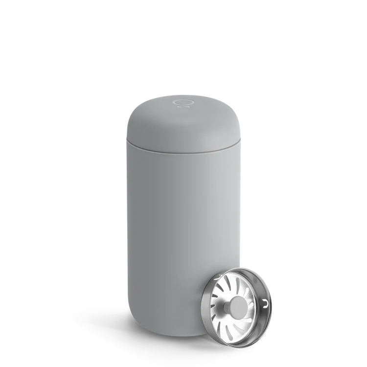 FELLOW Carter Move Mug 12oz (355ml) - Insulated Travel Coffee Mug with Leak-Proof Lid, Matte Grey - Perfect for Commuting, Hiking & Office Use
