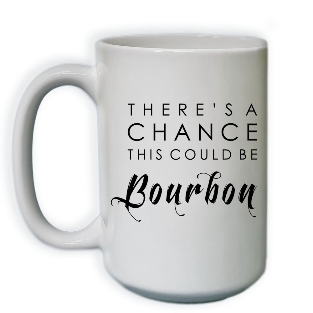 Funny Bourbon Coffee Mug - Humorous Gift for Coffee Lovers - Perfect for Office, Home & Bourbon Enthusiasts