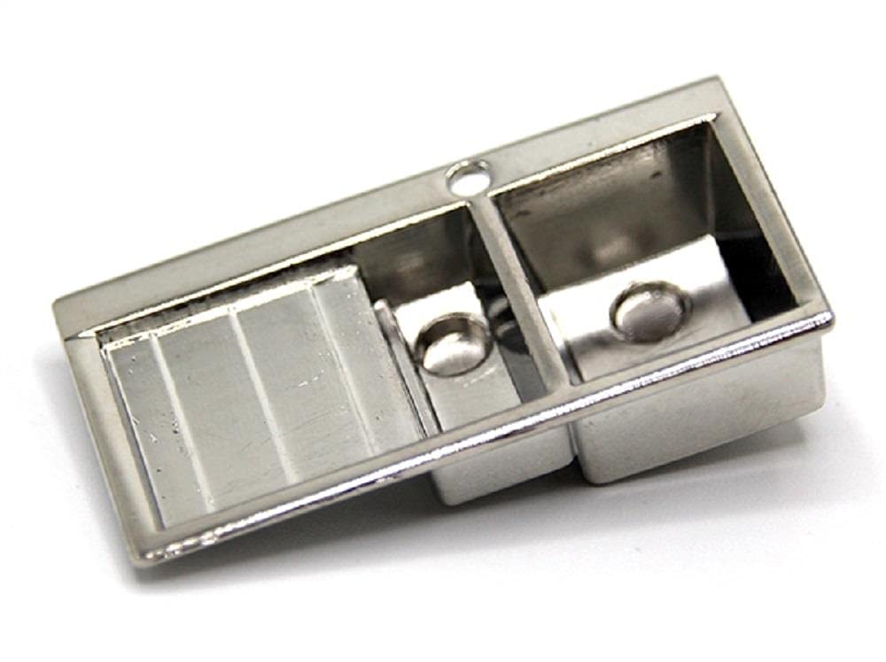 Melody Jane 1:24 Scale Modern Miniature Dollhouse Kitchen Sink Accessory - Chrome Finish for Dolls Houses & Model Home Decor | Perfect for Dollhouse Kitchens, DIY Miniature Projects & Collectors