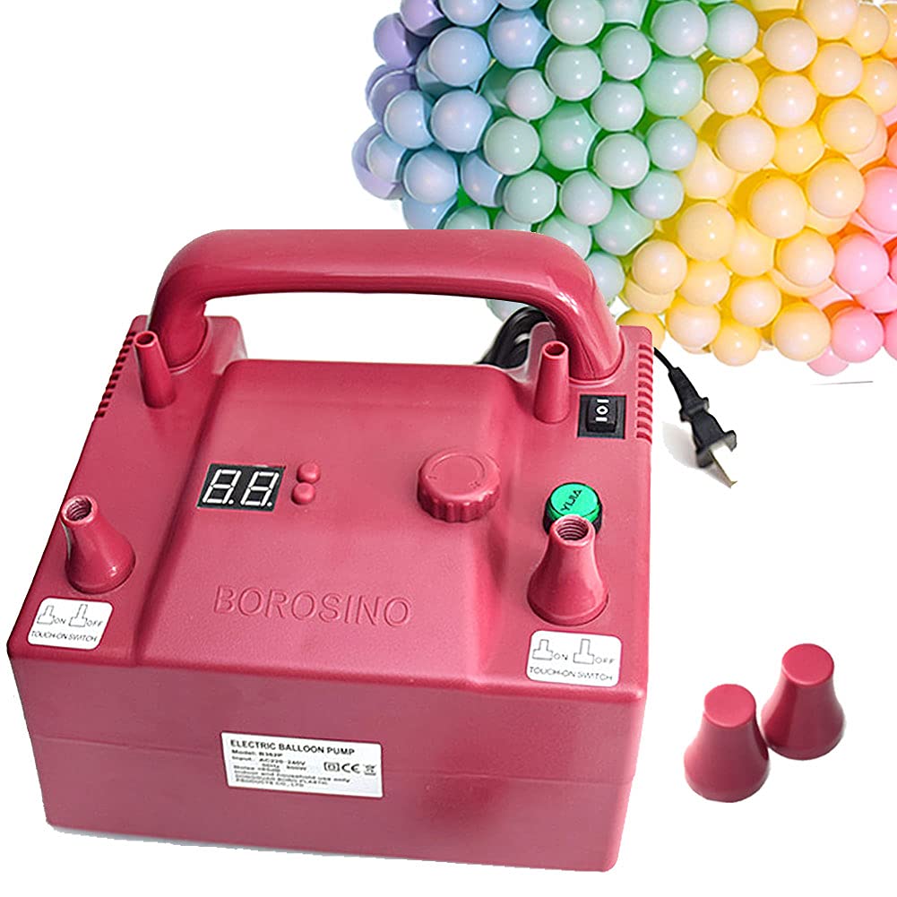 Portable Electric Balloon Blower Pump - 800W Dual Nozzle Balloon Inflator with Timing Function & Adjustable Speed - Perfect for Wedding, Birthday Party, Festival, and Event Decorations - Great for Balloon Arches, Columns, and Party Backdrops